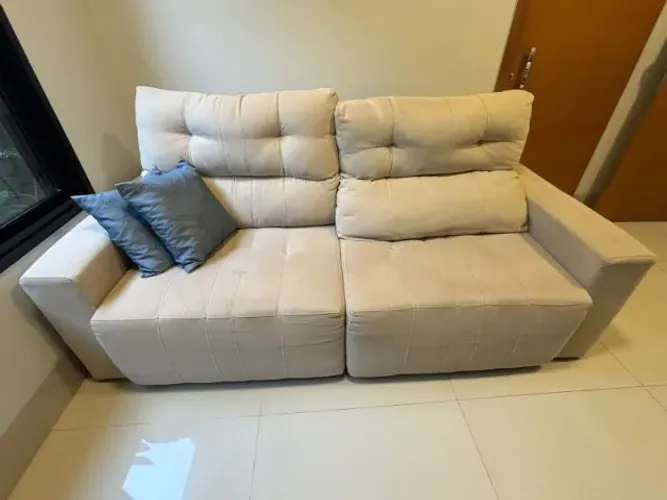 Sofá cama retrátil e reclinável 2 lugares - 2,20m de largura