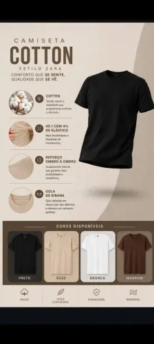 CAMISA COTTON ESTILO ZARA. FIO 40.1 4%ELASTANO