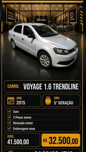 Volkswagen Voyage 1.6/1.6 City MI Total Flex 8V 4P 2015