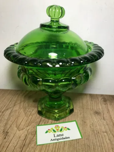 Bomboniere em Vidro Verde Esmeralda