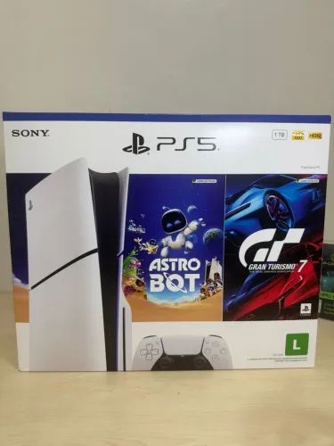 PlayStation 5 Slim 1TB Mídia Física + 2 Jogos Lacrado Na Caixa Novo 