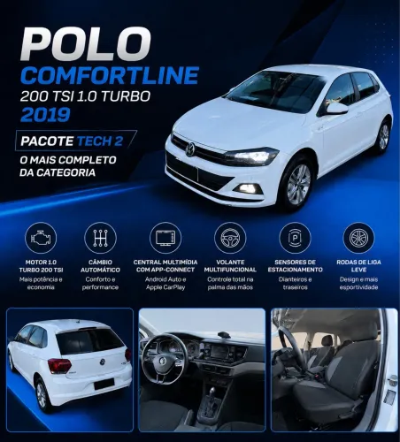 Volkswagen Polo Comfort. 200 TSI 1.0 Flex 12V Aut. 2019