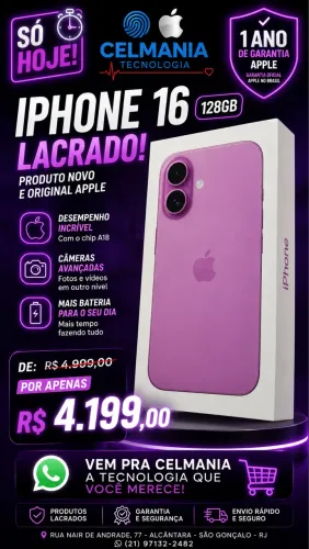 IPhone 16 Rosa 128gb LACRADO