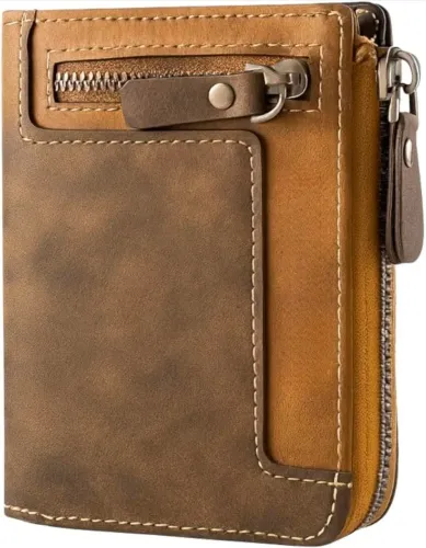 Carteira Masculina Couro Legítimo com Zíper