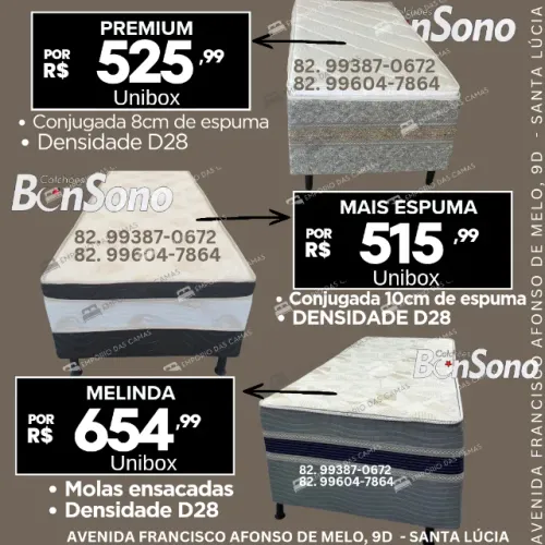 Cama solteiro unibox D28 ou molas modelo conjugada pronta entrega
