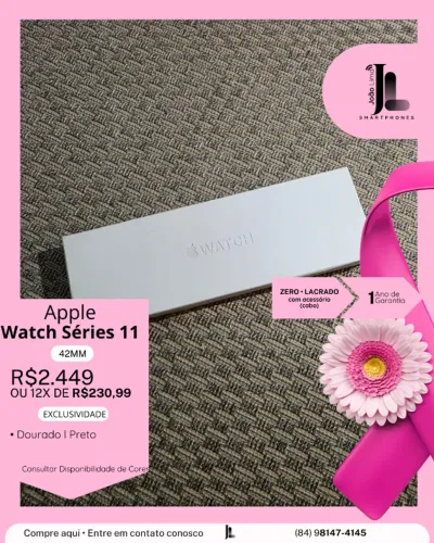 APPLE WATCH SÉRIES 11, 42MM, LACRADO, LANÇAMENTO!