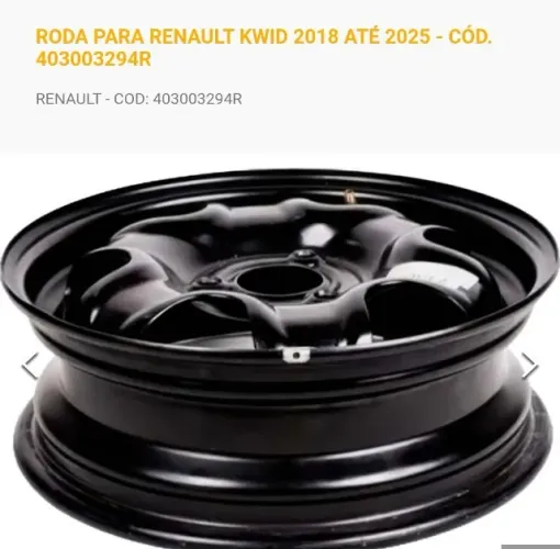 Jogo 4 Rodas Aro 14 + Calotas Originais Renault Kwid Outsider 2020 a 2022