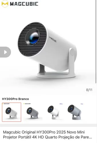 PROJETOR HY300 Pro Magcubic Branco
