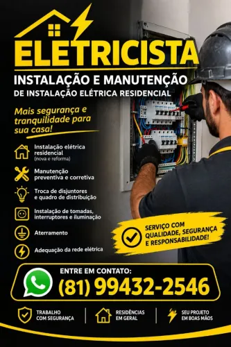 Eletricista residencial instalação e manutenção