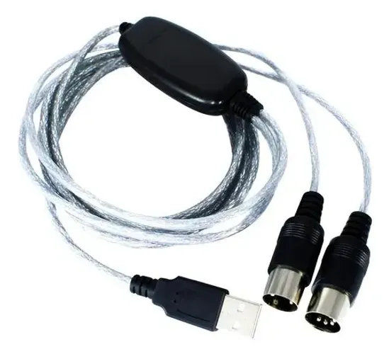 Cabo Adaptador Interface USB para MIDI