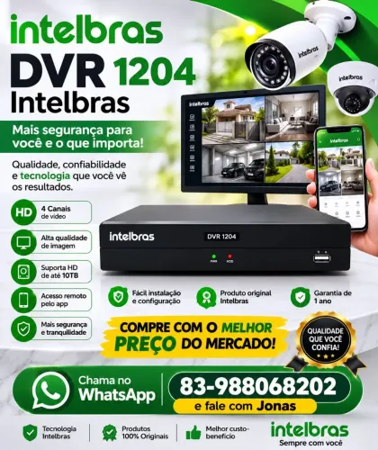 DVR INTELBRAS DE 04 CHS