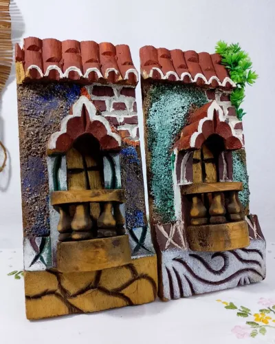 2 Quadrinhos Decorativos Talha na Madeira Antigos.