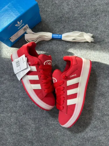 Tênis Adidas Campus Feminino Premium Cor: Vermelho/Branco - Disponível 34 ao 39