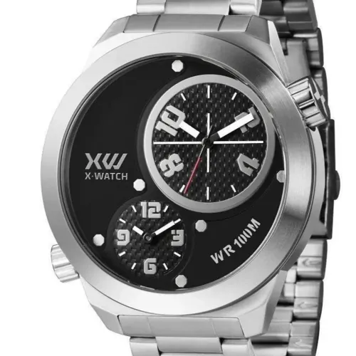 Relógio X-WATCH Dual time Inox