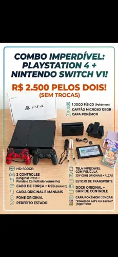 Ps4 e Nintendo Switch