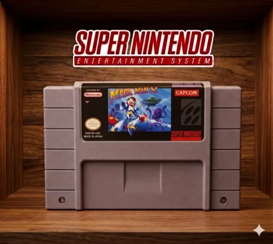 Jogo fita mega Man X super Nintendo snes repro.