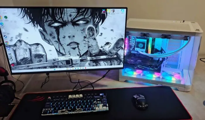 PC Gamer Aquário White RX 6700 XT 12GB + Monitor 180Hz