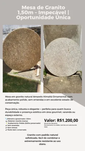 Mesa de Granito Redondo