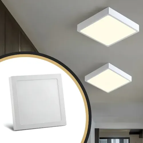 PAINEL DE LED 12W 18W 24W QUADRADO EMBUTIR E SOBREPOR