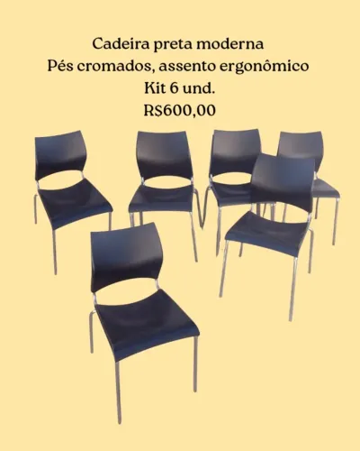 Cadeiras lindas! Abaixou o valor!