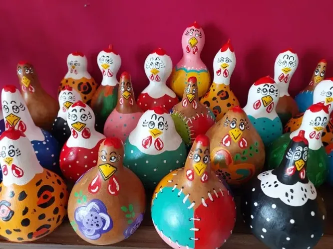 Galinha artesanato cabaça