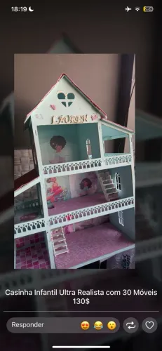 Casinha de Brinquedo infantil com mais de 29 móveis 