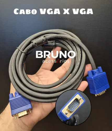 Cabo VGA para Monitor e Projetor 