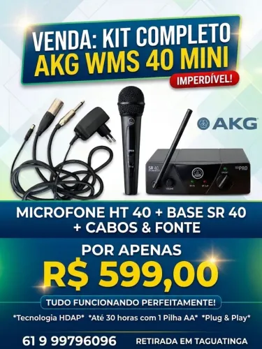 Microfone se fio AKG WMS mini