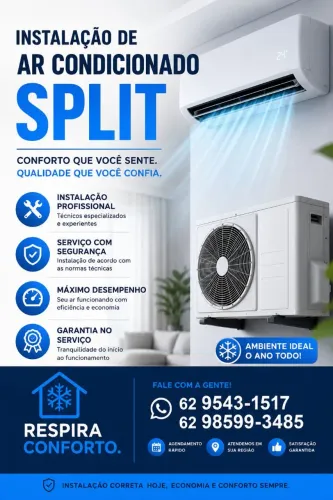 Instalação de ar condicionado split