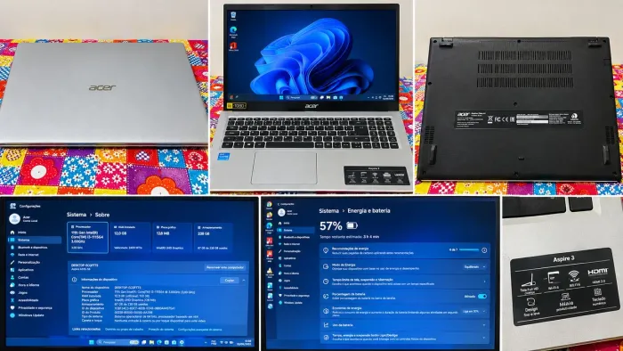 Acer Aspire 3 A315-58 i3 11ª Geração 12GB RAM SSD 240GB Full HD
