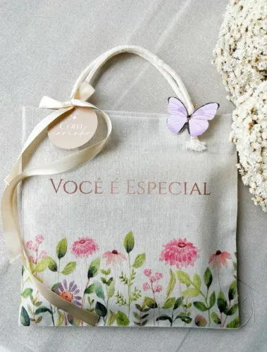 Sacola ecobag de linho