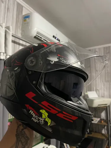 Capacete LS2 Stream II Angry Monkey Tam XL Com Intercomunicador Cardo Spirit