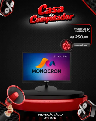 PROMOÇÃO MONITOR 19"