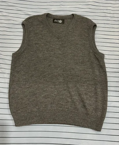 Colete de Tricô Masculino Cinza