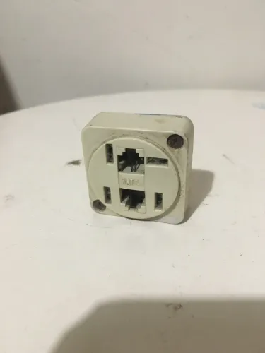 Tomada dupla telefone fixo RJ 111