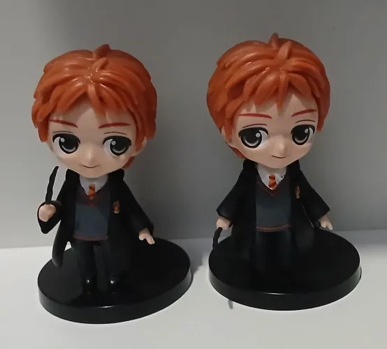 LOTE DUPLA 2 BONECOS MINIATURAS HARRY POTTER GEMEOS FRED JORGE WEASLEY