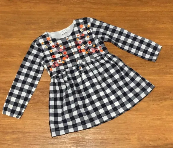 Vestido festa junina infantil xadrez manga longa Riachuelo 4 anos