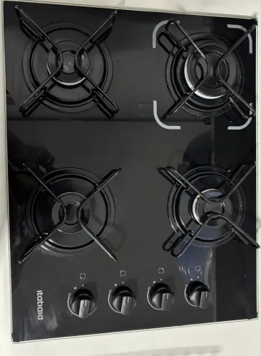 Cooktop 4 Bocas a Gás GLP Itatiaia Preto Essencial