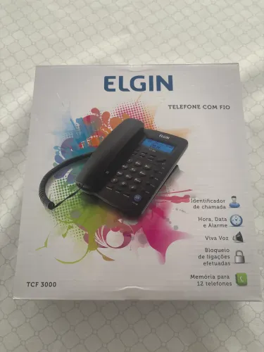 Telefone Elgin C/fio Ident. Chamadas/viva Voz Tcf 3000 Preto