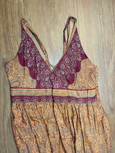 vestido longo indiano estampado p