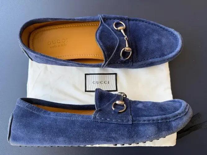 Sapato Gucci Mocassim Loafer Driver Horsebit Masculino