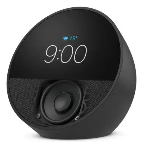 Echo Spot 2024 Com Alexa Despertador Inteligente Preto
