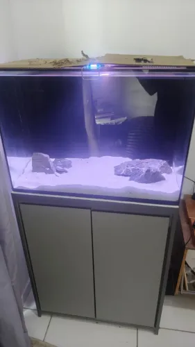 Aquário com móvel naval. 95 litros, com sump traseiro com 3 compartimentos