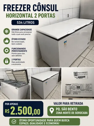 Freezer cônsul 534 litros