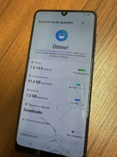 SAMSUNG A31 ? R$380 ? TELA COM PEQUENO TRINCO MAS FUNCIONANDO NORMAL