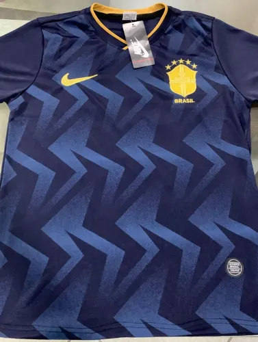 Camisa do Brasil Azul Marinho/Dourada