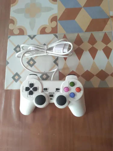 Controle ps2 branco raridade com botões coloridos novo 