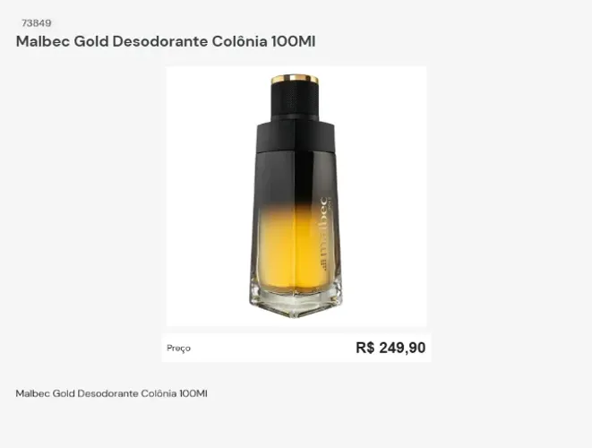 Malbec Gold Desodorante Colônia 100Ml