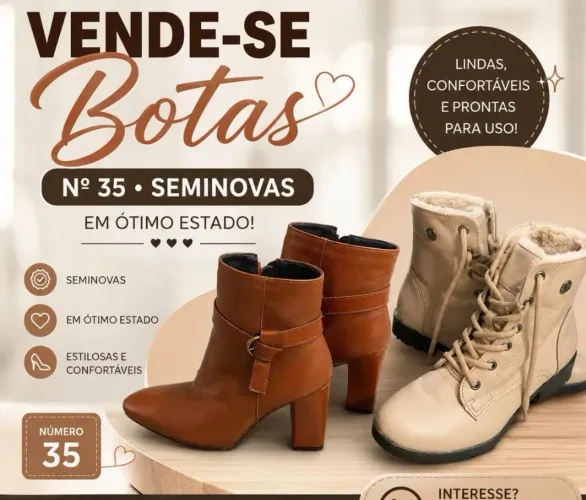 Kit Botas Semi novas Elegantes 