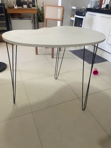 Mesa Orgânica 90x60 Estilo Mesa de Canto Home Office